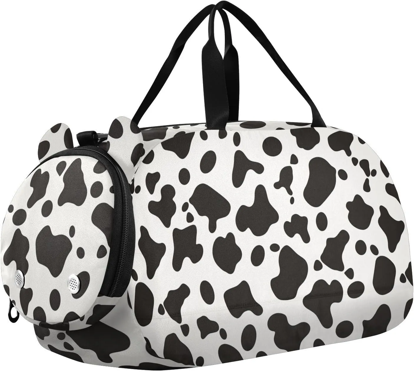 GuoChe Small Black Crossbody Purse with Shoes Compartment Practical Over Shoulder Purse for Walk dog
