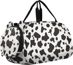 GuoChe Small Black Crossbody Purse with Shoes Compartment Practical Over Shoulder Purse for Walk dog