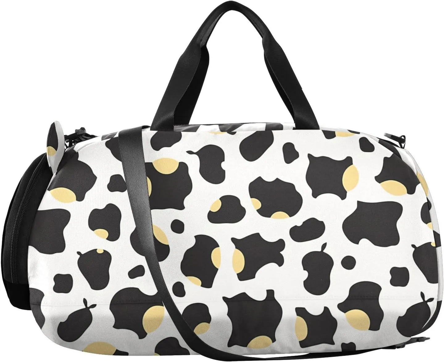 GuoChe Small Black Crossbody Purse with Shoes Compartment Practical Over Shoulder Purse for Walk dog