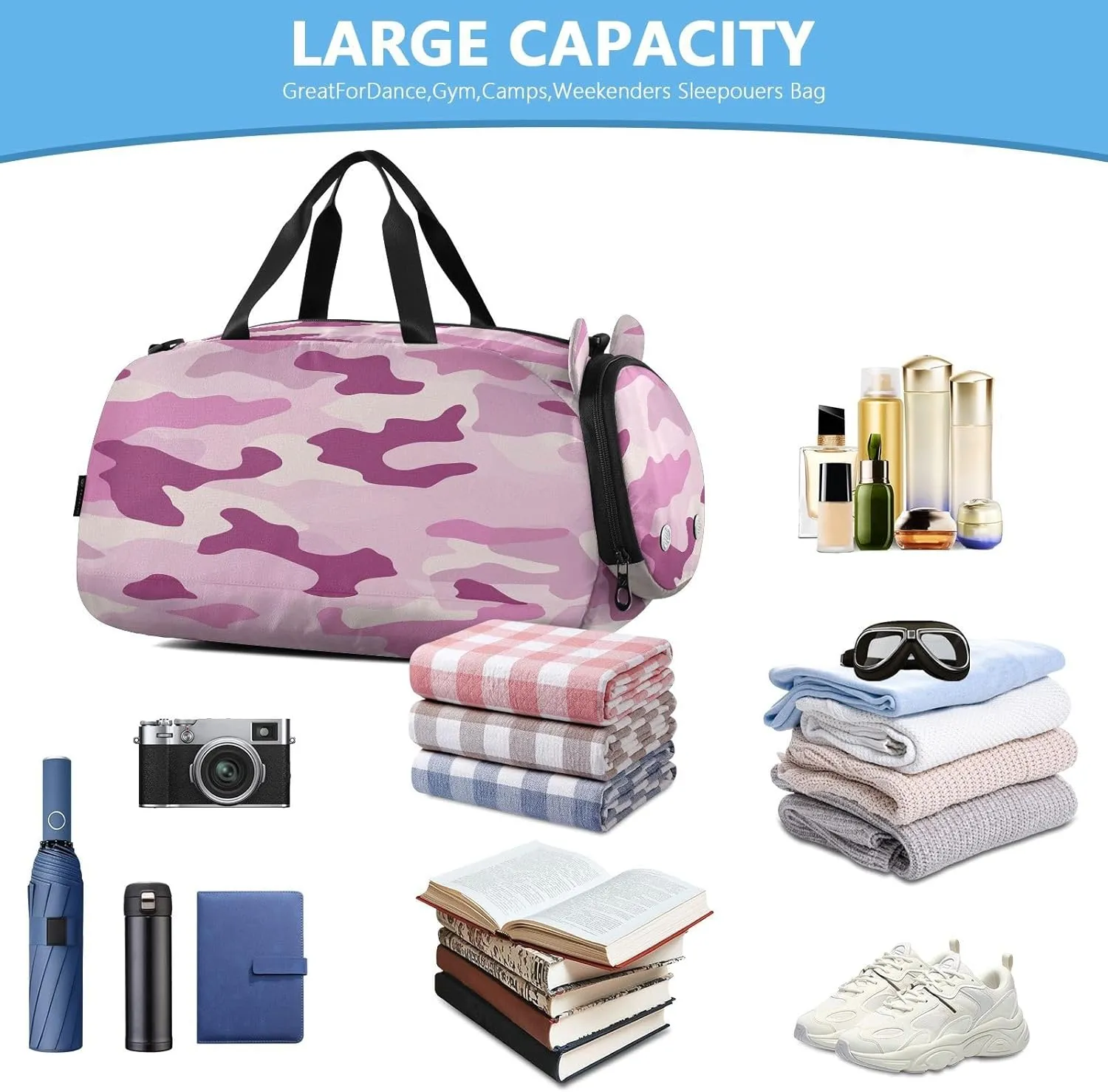 GuoChe West Crossbody Purse with Shoes Compartment Practical Messenger Bag Crossbody for Have a meal