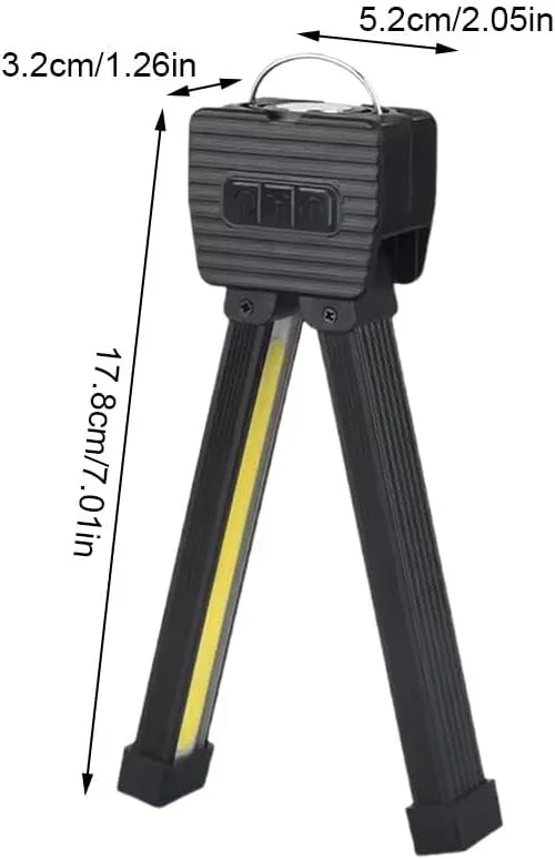 Gym Lamp for Posing - 2PCS Posing Lamp, Portable Magnet LED Flashlight with Hook, Handheld Flashlights USB Rechargeable Worklight, 180 Degree Folding Work Light, Camping Light, 7th Gear Dimming
