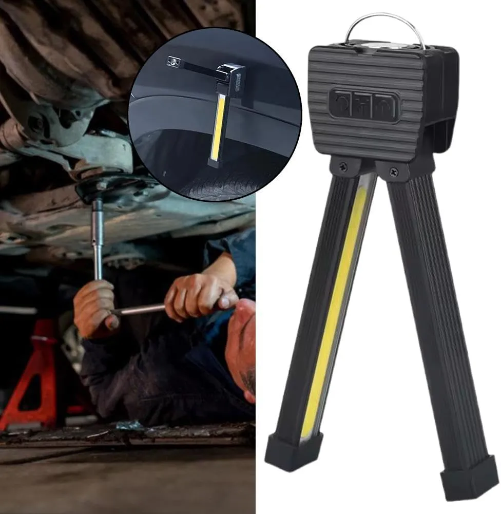 Gym Lamp for Posing - 2PCS Posing Lamp, Portable Magnet LED Flashlight with Hook, Handheld Flashlights USB Rechargeable Worklight, 180 Degree Folding Work Light, Camping Light, 7th Gear Dimming