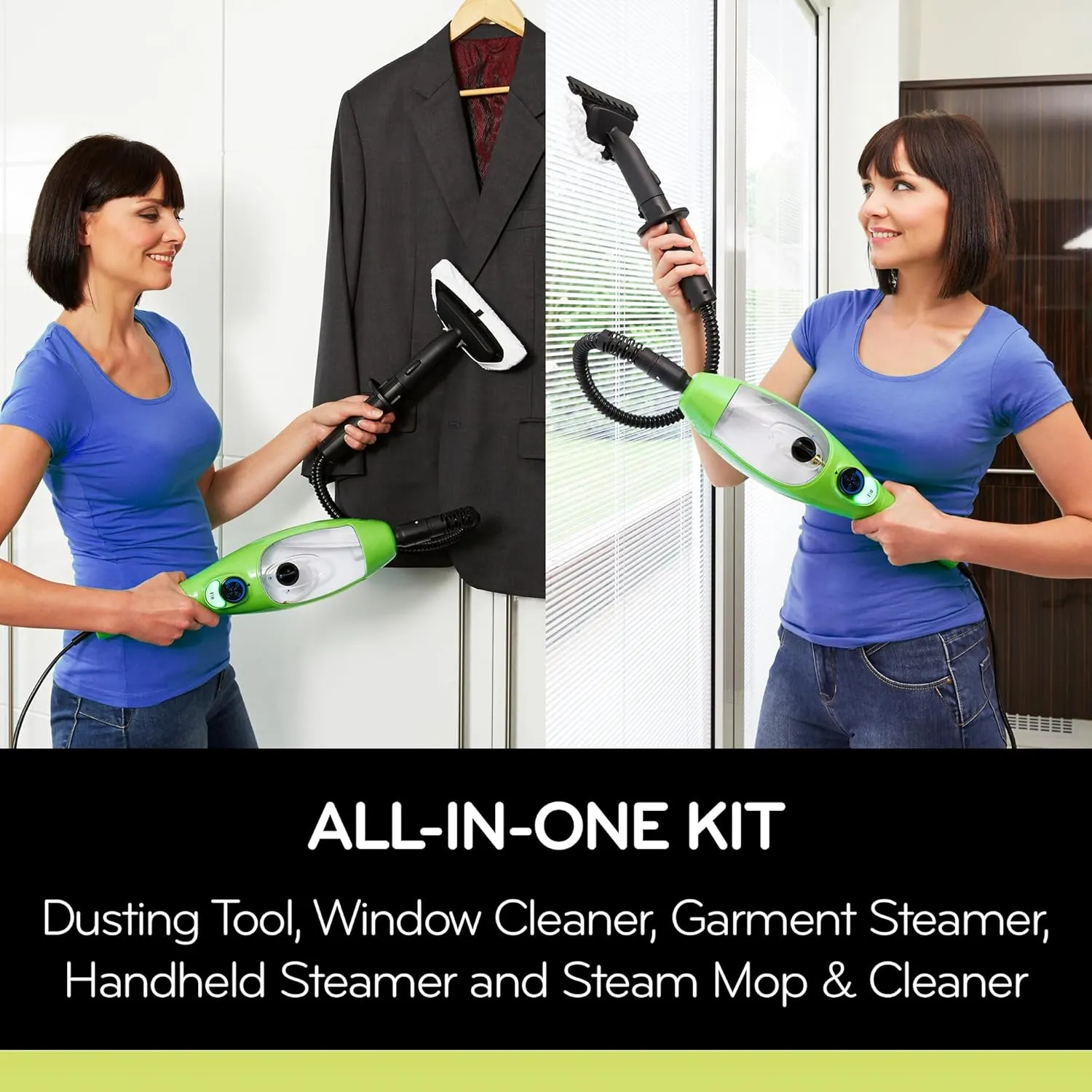 H2O X5 Steam Mop 5-in-1 DualBlast and Handheld Steamer Cleaner For Kitchen Tile Floors, Floor Steamer, Hardwood Floors, Grout Cleaner, Upholstery Cleaner and Carpets