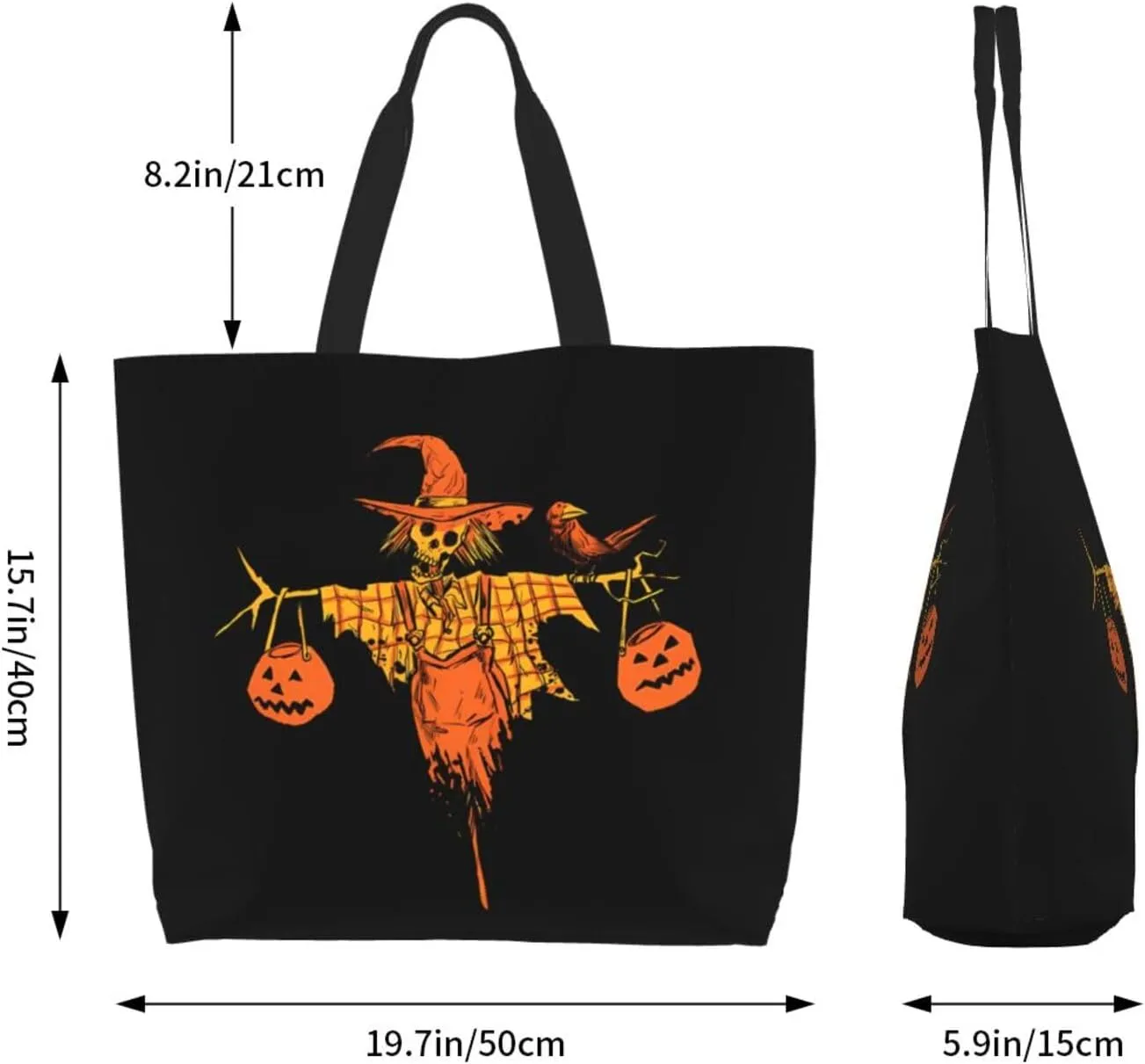 Halloween Tote Bags Large Women Reusable Shoulder Travel Shopping Gift Bags