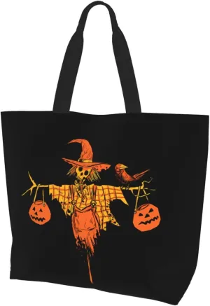 Halloween Tote Bags Large Women Reusable Shoulder Travel Shopping Gift Bags