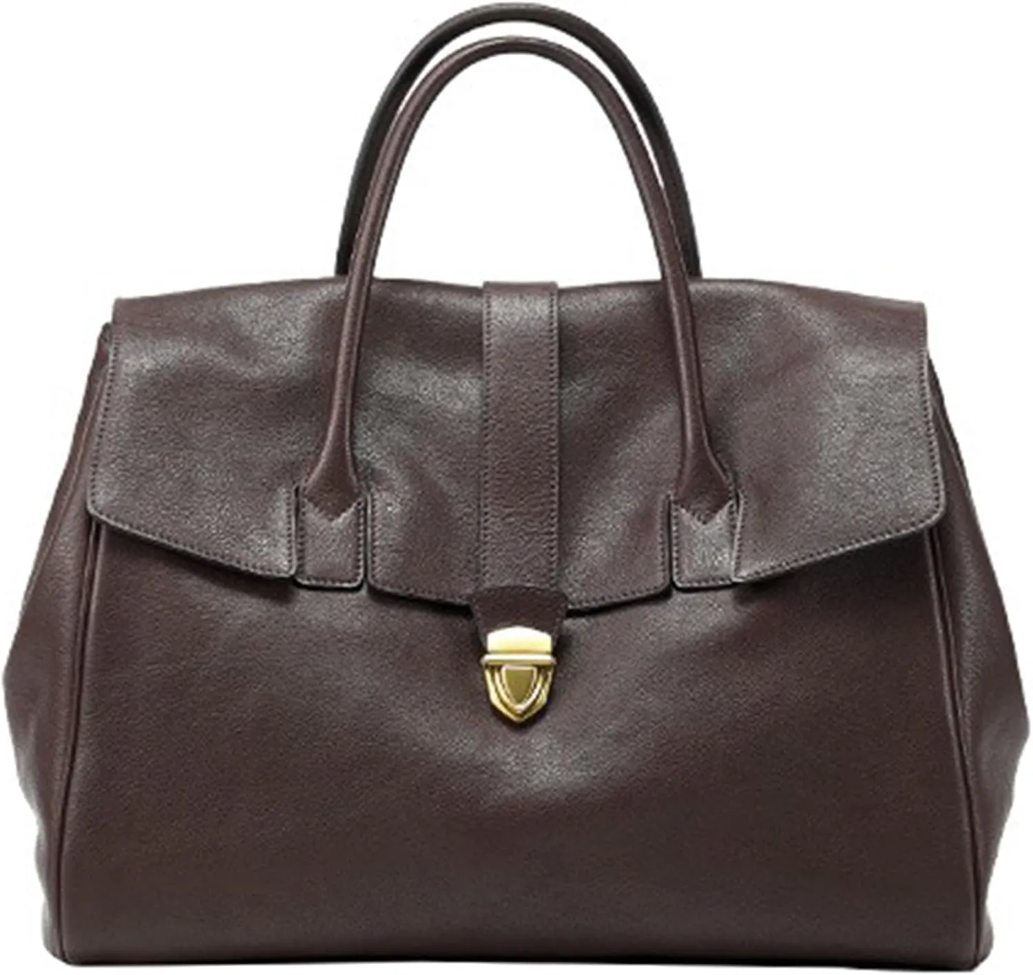 Handheld briefcase women's vintage leather large capacity commuting tanned cowhide women's bag