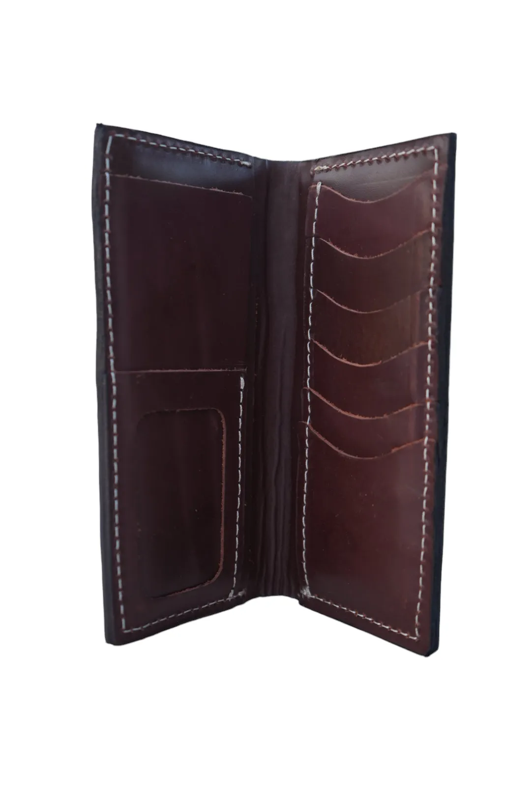 Handmade Tooled Long Wallet Stars
