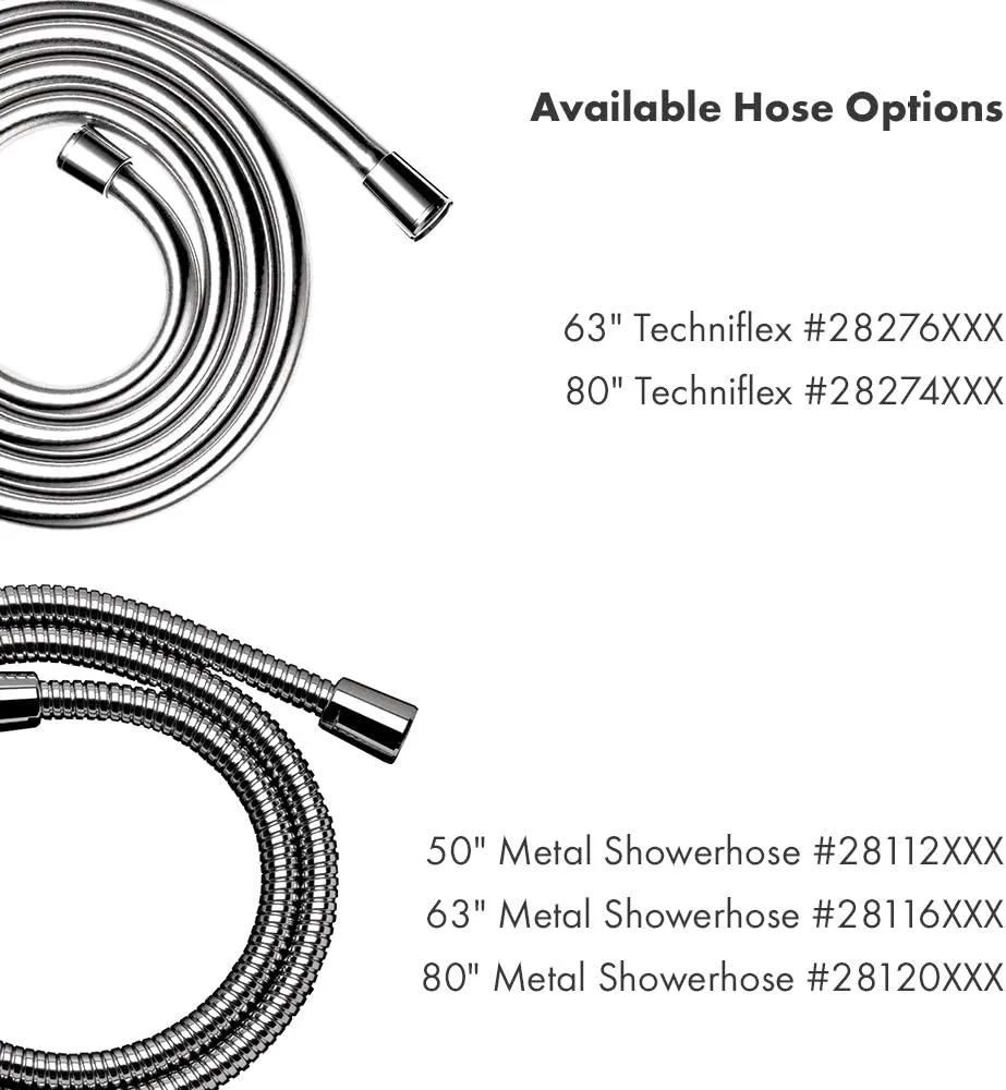 hansgrohe Raindance Select S Easy Install 5-inch Handheld Shower Head Modern 3 Whirl, Rain, RainAir 26531001