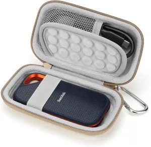 Hard Case for SanDisk Extreme Pro/SanDisk Extreme External SSD 500GB 1TB 2TB Travel Case Storage Bag(White)