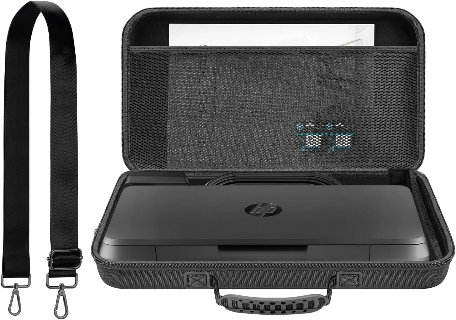 Hard Travel Case for HP OfficeJet 200 Portable Printer (CZ993A), Printer Storage Bag Organizer with Adjustable Shoulder Strap (Case Only)