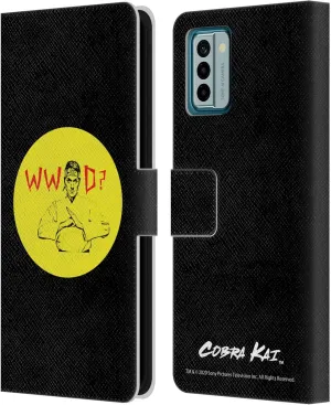 Head Case Designs Officially Licensed Cobra Kai John Lawrence WWD Composed Art Leather Book Wallet Case Cover Compatible with Nokia G42