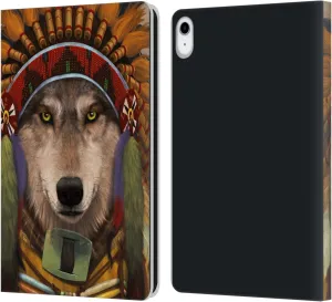 Head Case Designs Officially Licensed Vincent HIE Wolf Spirit Chief Canidae Leather Book Wallet Case Cover Compatible with Apple iPad 10.9 (2022)