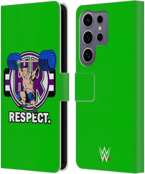 Head Case Designs Officially Licensed WWE John Cenation Respect 2017/18 Superstars 4 Leather Book Wallet Case Cover Compatible with Samsung Galaxy S25 Ultra