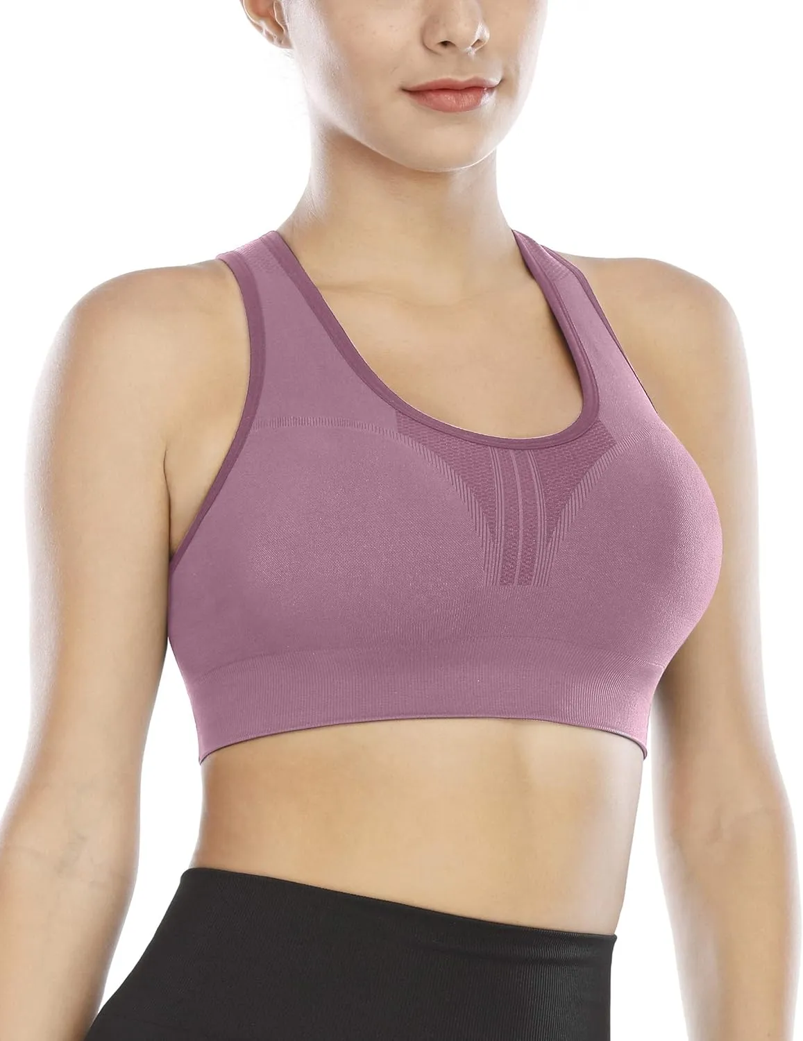 Heathyoga High Impact Sports Bras for Women High Support Padded Sports Bra Workout Bras for Women Racerback Bra for Yoga