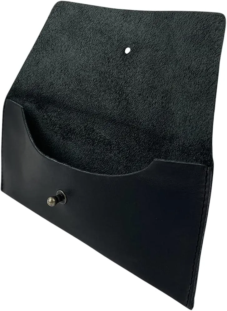 Hide & Drink, Long Utility Pouch Handmade from Full Grain Leather, Stylish Wallet for Carrying and Storing Cash, Coins, Cards