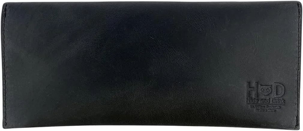 Hide & Drink, Long Utility Pouch Handmade from Full Grain Leather, Stylish Wallet for Carrying and Storing Cash, Coins, Cards