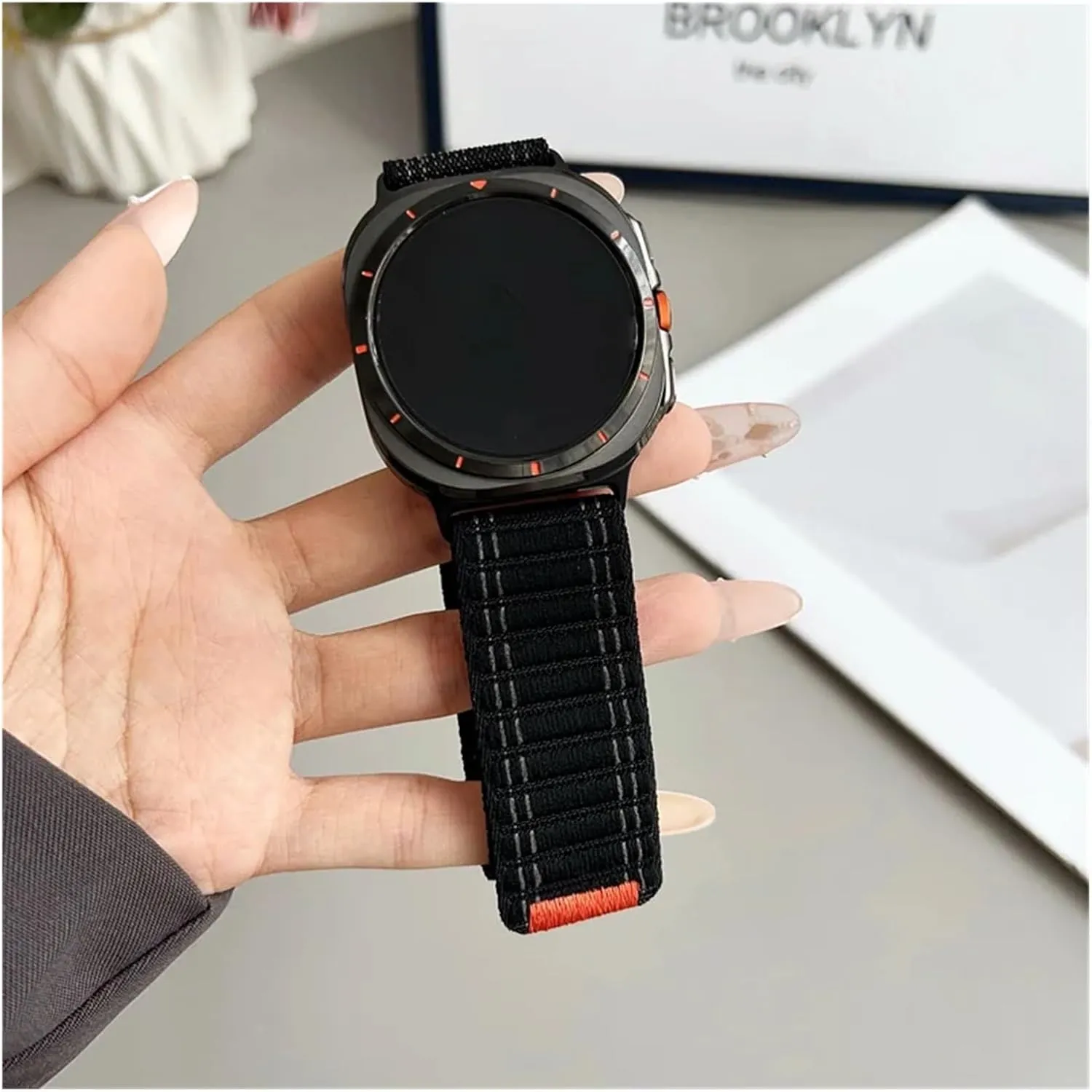 High Density Nylon Loop Strap For Samsung Galaxy Watch Ultra 47mm Sports Adjustable Bracelet Wristband For Galaxy Watch 7 Ultra Band Correa Watchbands