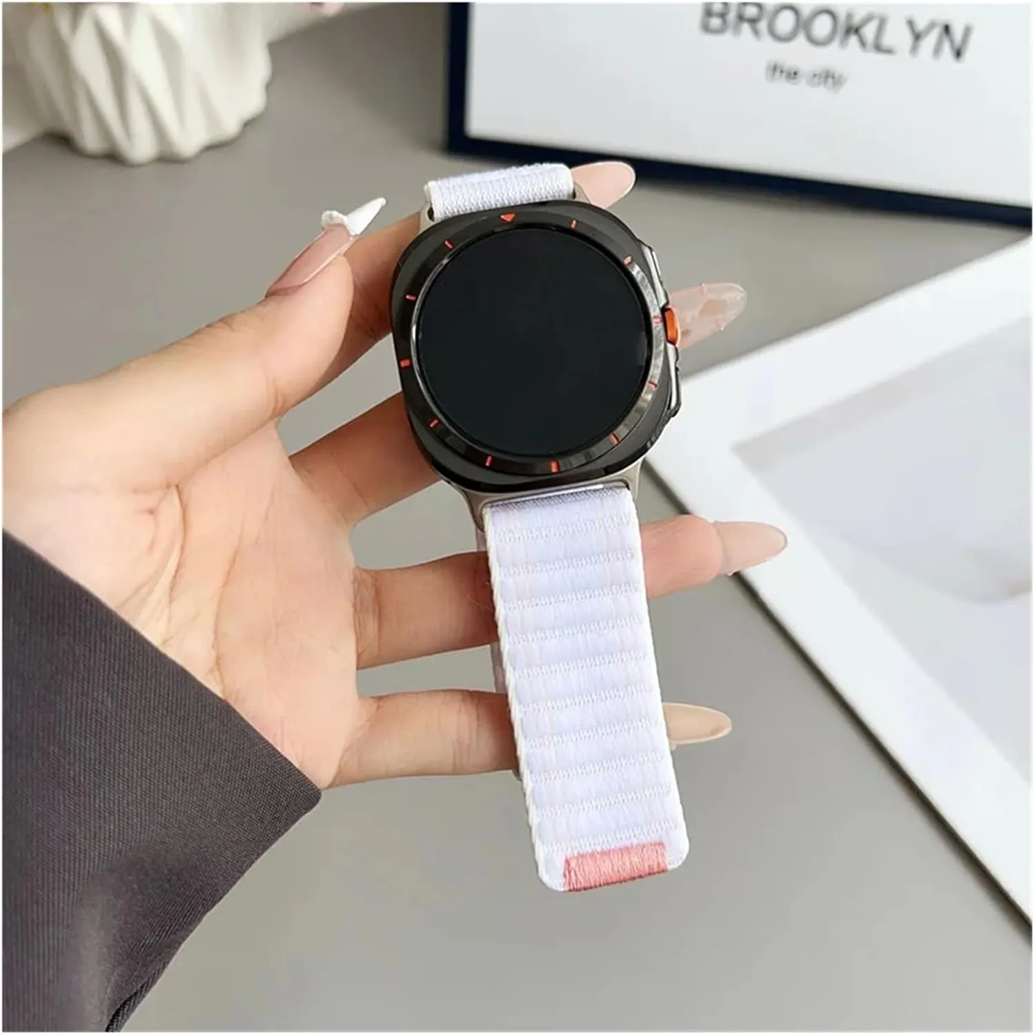 High Density Nylon Loop Strap For Samsung Galaxy Watch Ultra 47mm Sports Adjustable Bracelet Wristband For Galaxy Watch 7 Ultra Band Correa Watchbands