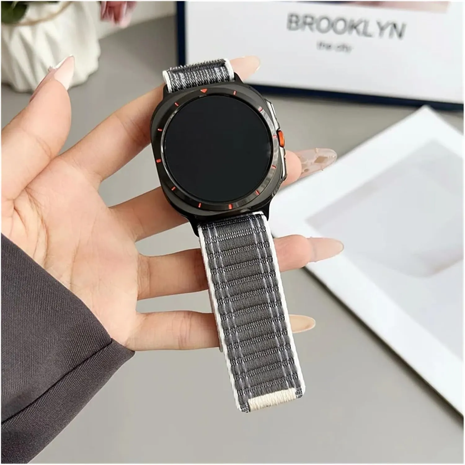 High Density Nylon Loop Strap For Samsung Galaxy Watch Ultra 47mm Sports Adjustable Bracelet Wristband For Galaxy Watch 7 Ultra Band Correa Watchbands