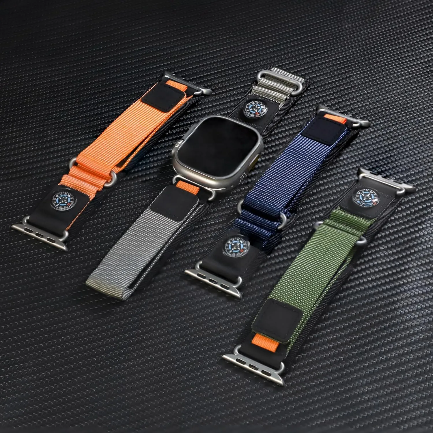 High Density Nylon Watch Band For Apple Watch Band 49mm 45mm 44mm Rubber Watchbands 10th 46mm 42mm Mountaineering Sports Strap