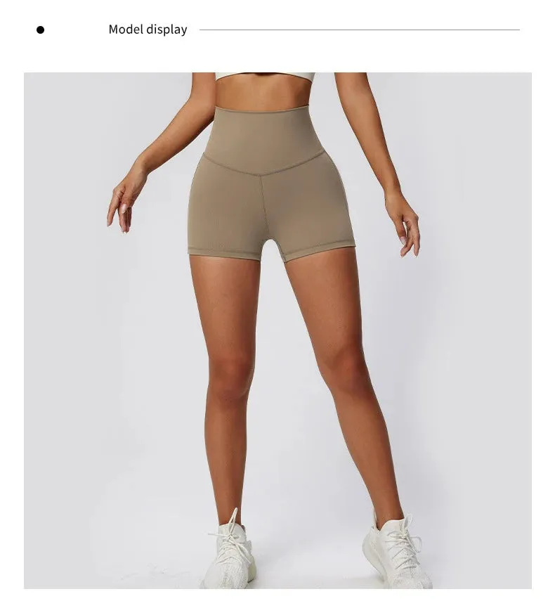 High-Waist Breathable Yoga Shorts