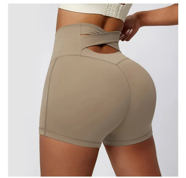High-Waist Breathable Yoga Shorts
