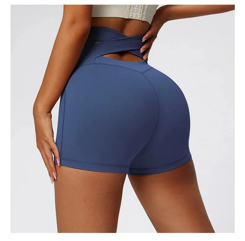 High-Waist Breathable Yoga Shorts