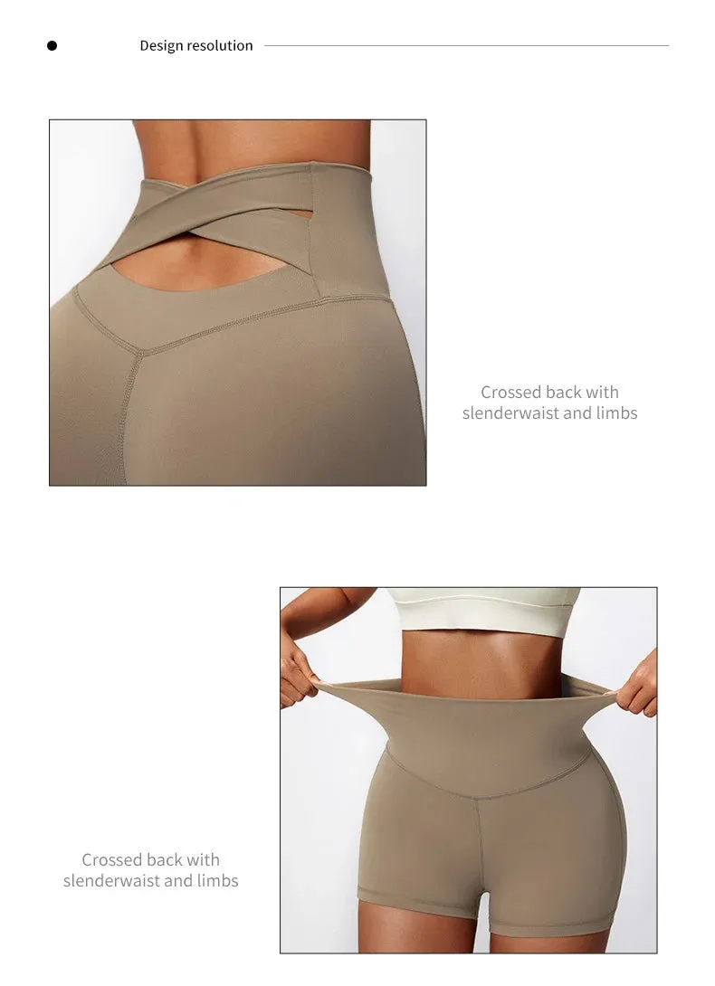 High-Waist Breathable Yoga Shorts