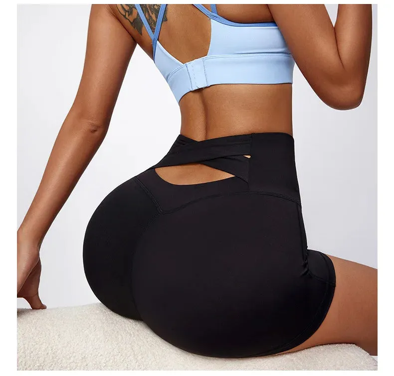 High-Waist Breathable Yoga Shorts