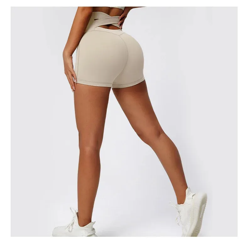High-Waist Breathable Yoga Shorts
