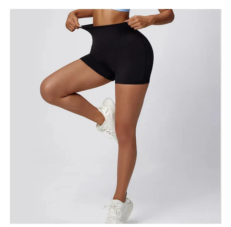 High-Waist Breathable Yoga Shorts