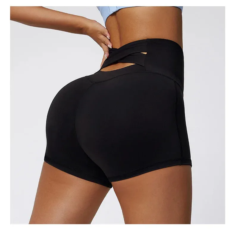 High-Waist Breathable Yoga Shorts