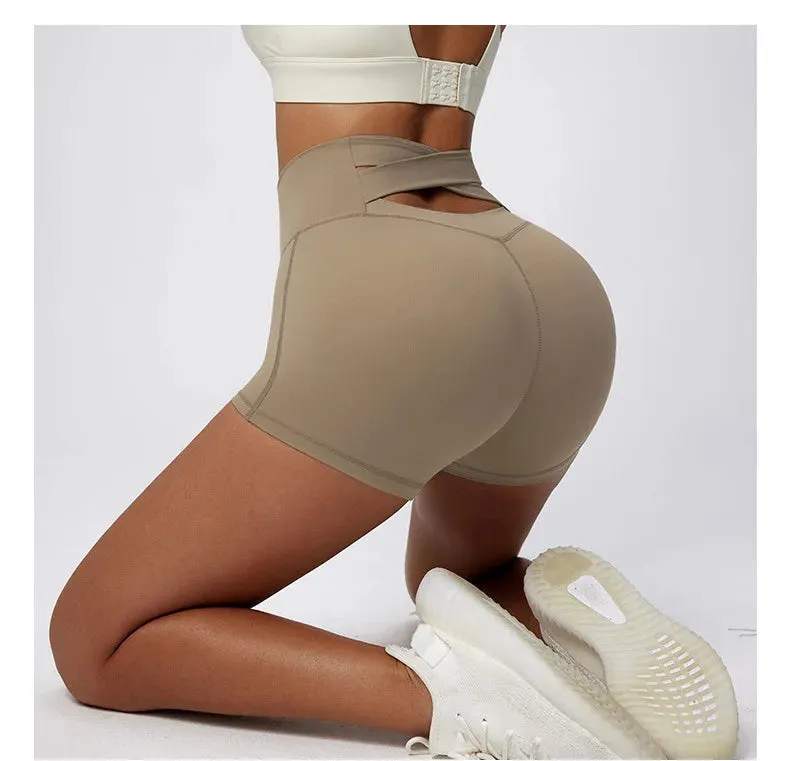High-Waist Breathable Yoga Shorts