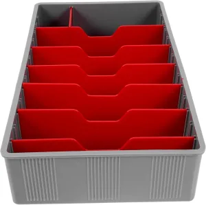 HOMSFOU Multi-Compartment Cash Organizer Cash Drawer Tray for Register Money Storage Stand Register Insert Tray Money for