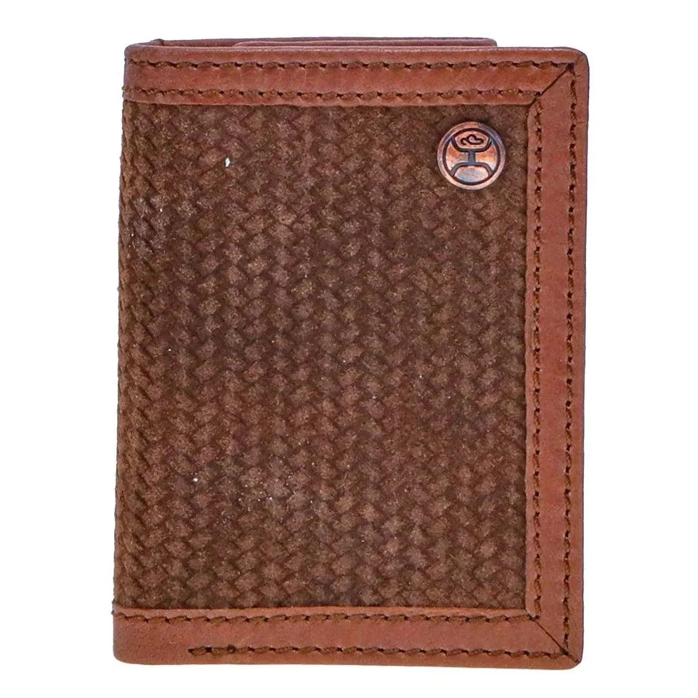 Hooey Classic Roughout Basketweave Tri- Fold Wallet
