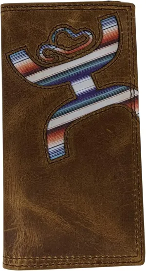 HOOEY Leather Men's Western Rodeo Wallet (Hands-Up - Sunset Serape)
