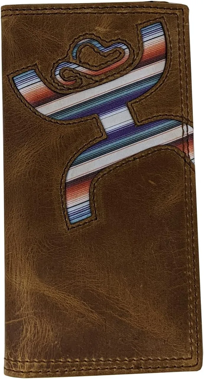 HOOEY Leather Men's Western Rodeo Wallet (Hands-Up - Sunset Serape)