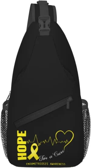 Hope For A Cure Ewings Sarcoma Awareness Crossbody Bags For Women Men Chest Backpack Gym Shoulder Bag Travel Outdoor Sports Casual Crossbody Bags