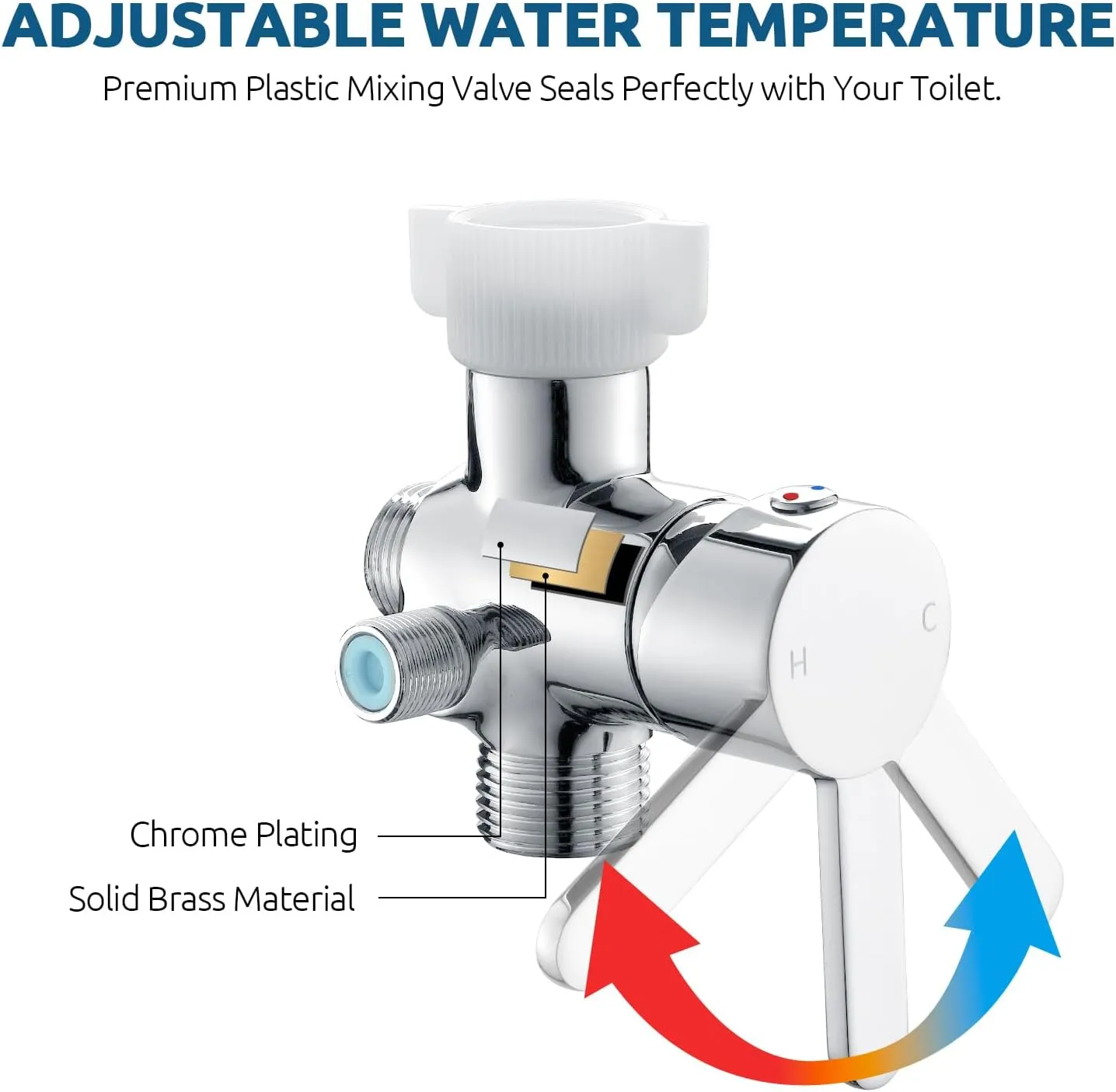 Hot and Cold Handheld Bidet Sprayer for Toilet, Warm Water Bidet with Adjustable Pressure, Muslim Shower Bidet Warm Water for Feminine Wash