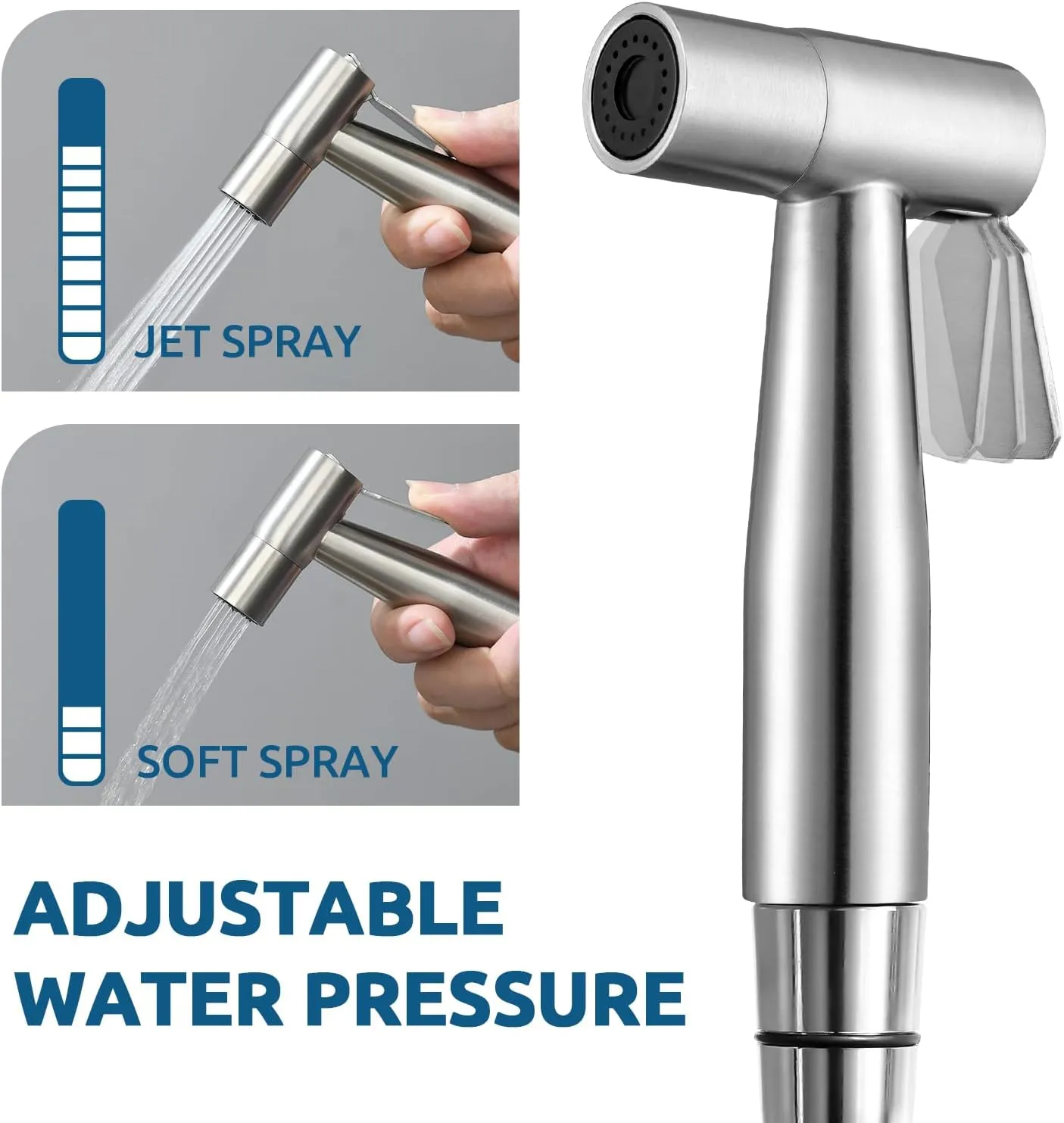 Hot and Cold Handheld Bidet Sprayer for Toilet, Warm Water Bidet with Adjustable Pressure, Muslim Shower Bidet Warm Water for Feminine Wash