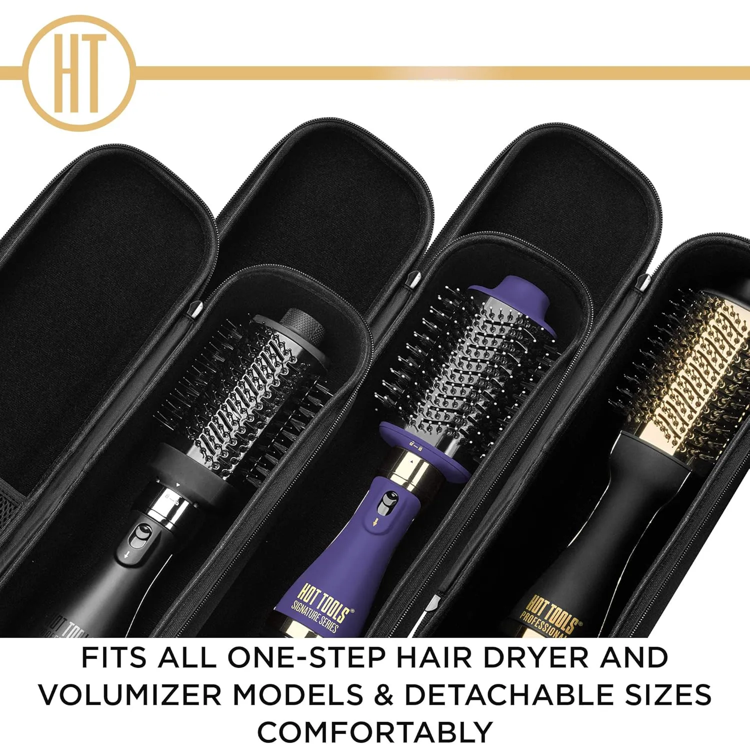 Hot Tools One Step Volumizer Storage Case | Stores All Types of Volumizers (Black)