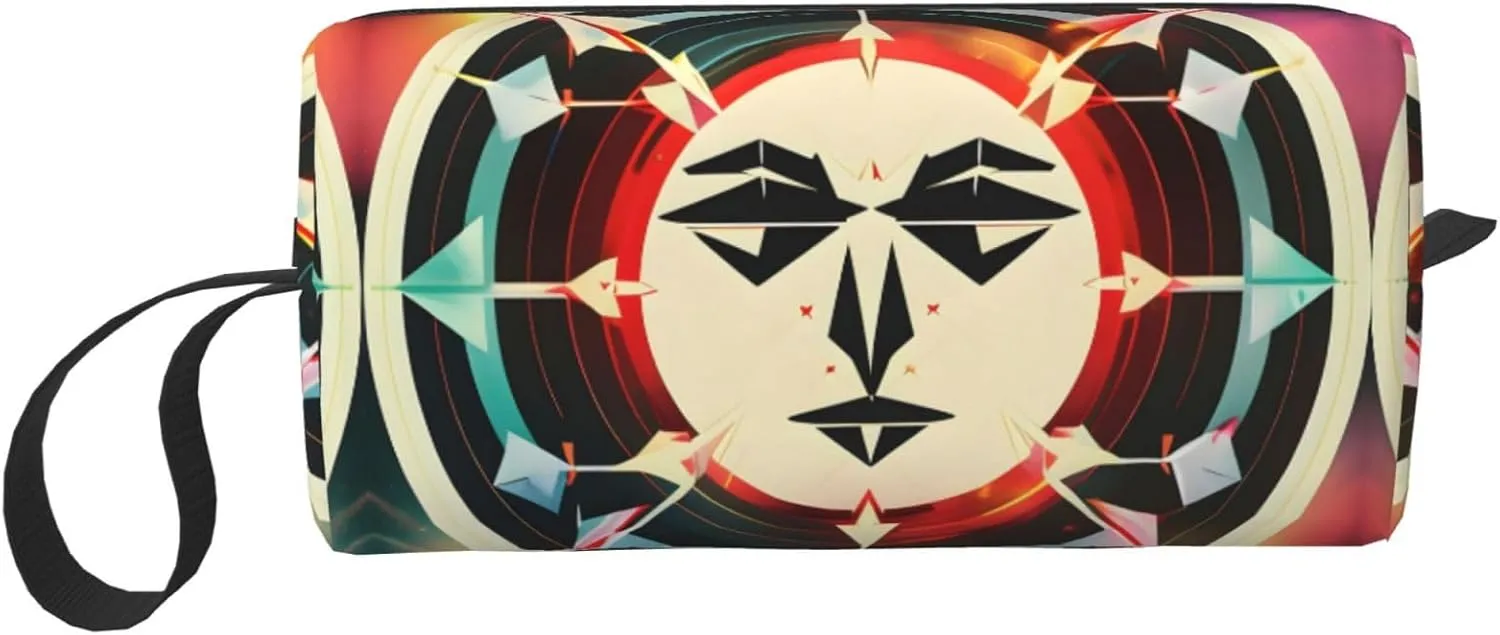 Hunting Arrows Triangles Deer print Travel Cosmetic Bag Gifts for Women Portable Make Up Bags for Women Mother Sister