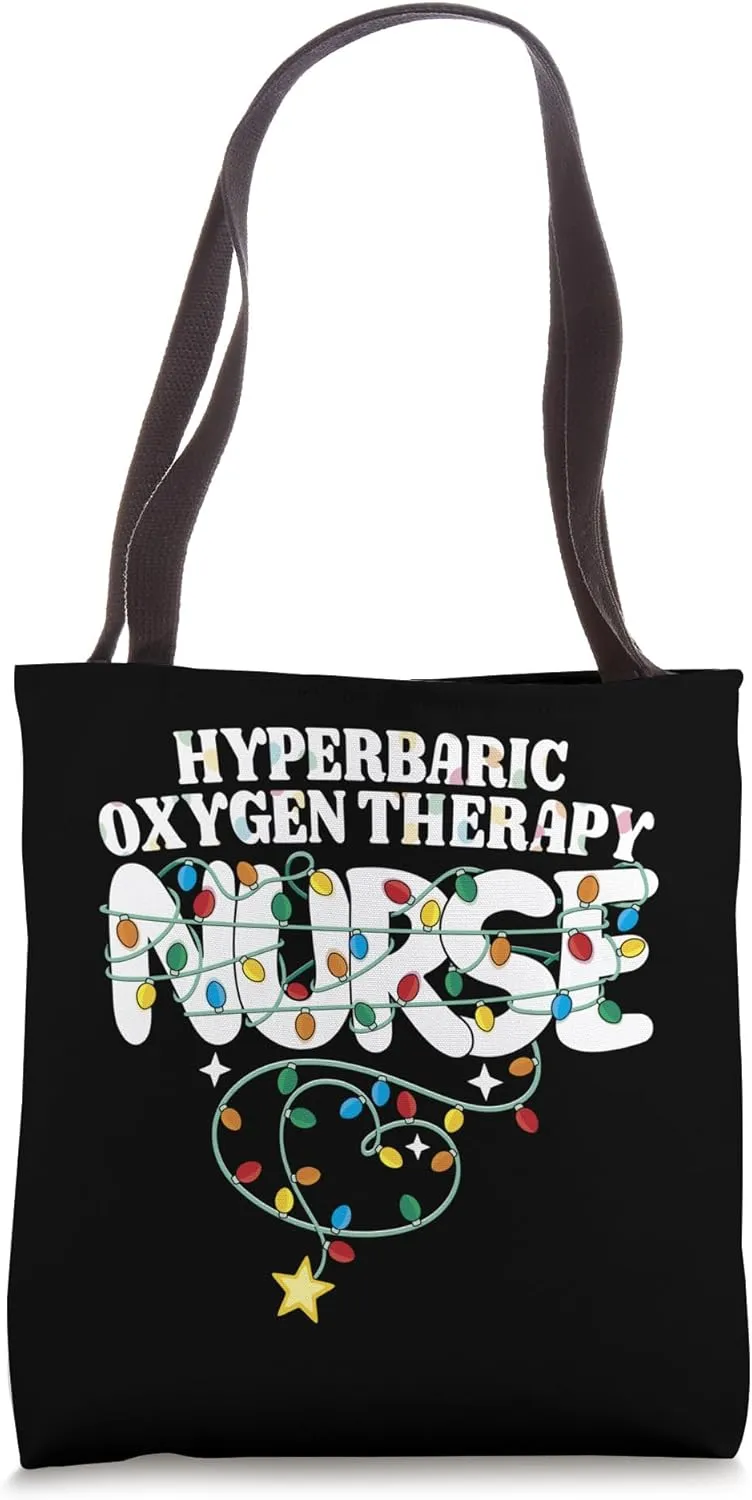 Hyperbaric Oxygen Therapy Nurse Christmas HBOT Nursing Squad Tote Bag