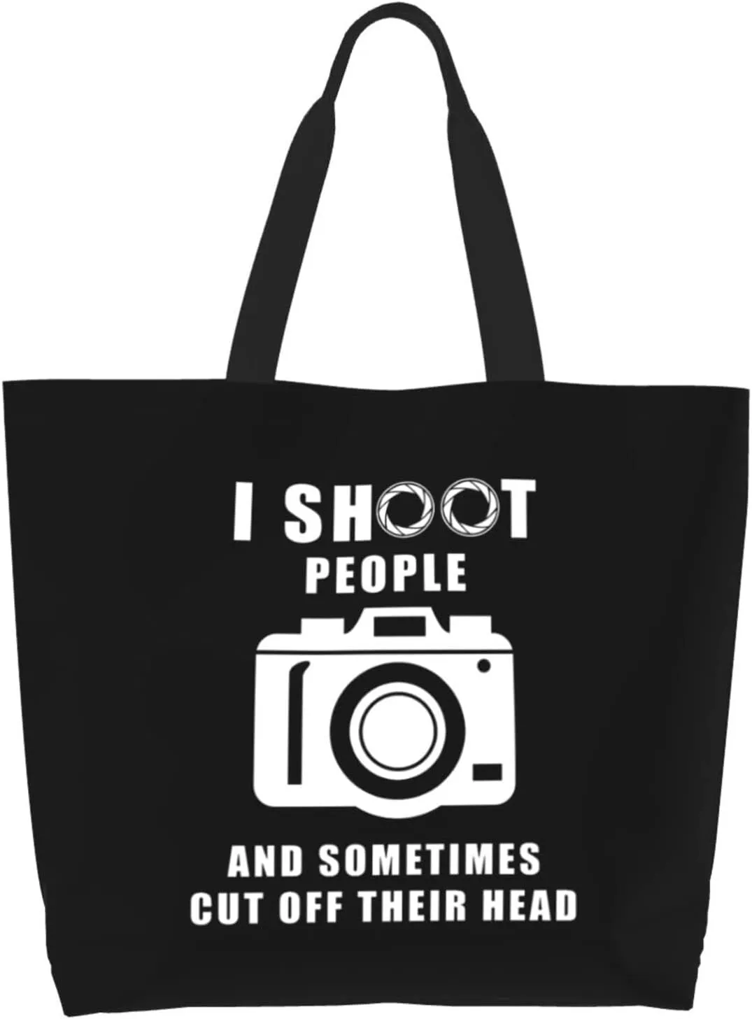 I Shoot People Photographer Women'S Lightweight Canvas Handbag Reusable Shopping Bag