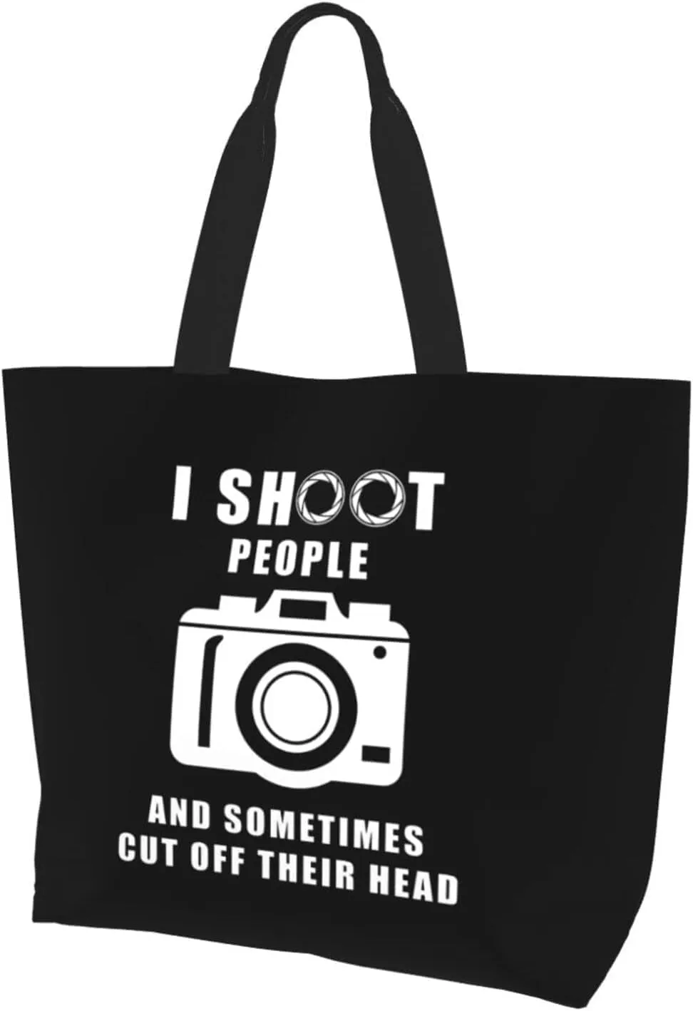 I Shoot People Photographer Women'S Lightweight Canvas Handbag Reusable Shopping Bag