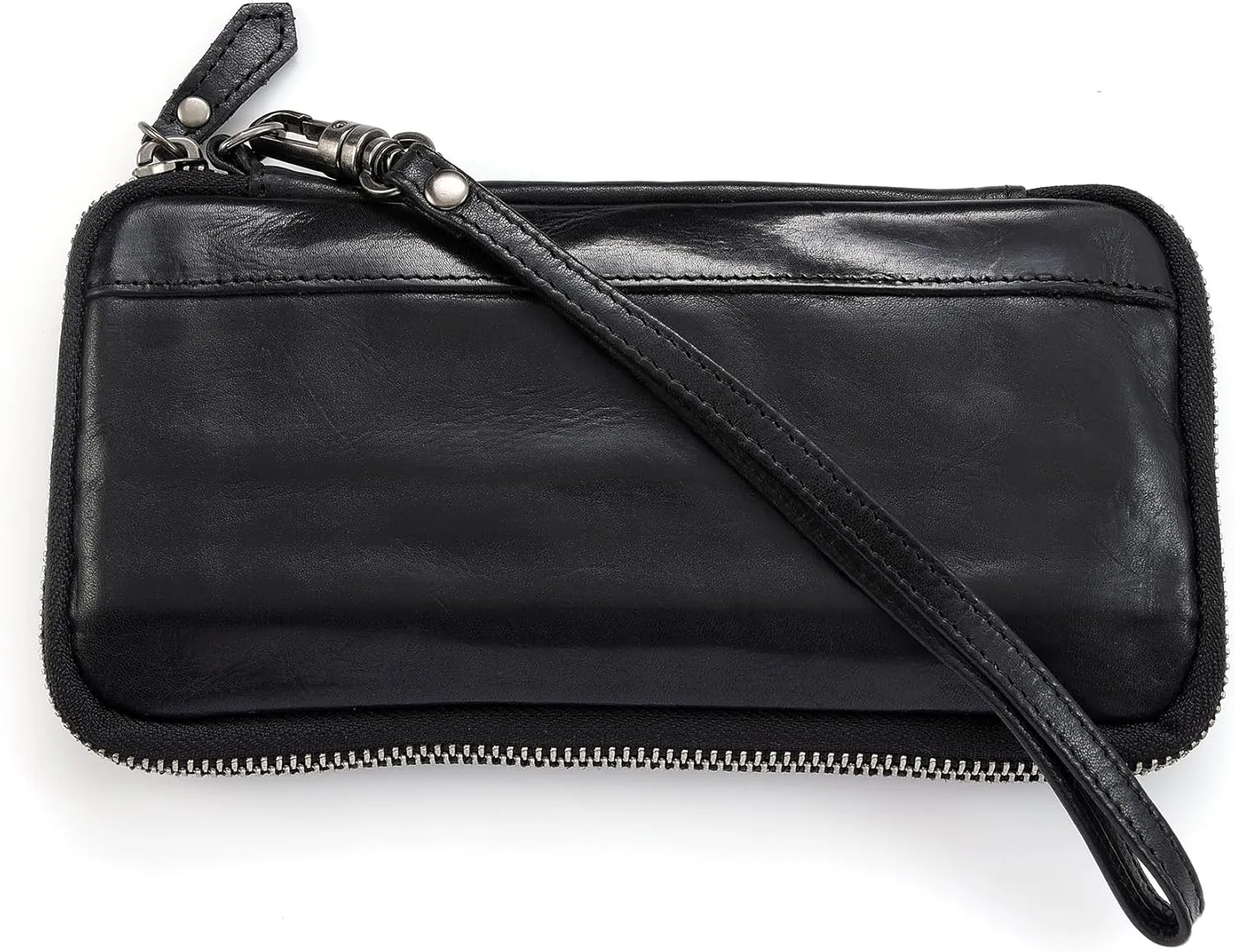 IJUN Handmade Vintage Long Wallet for Men - Full Grain Oil Vegetable Tanned Cowhide Leather