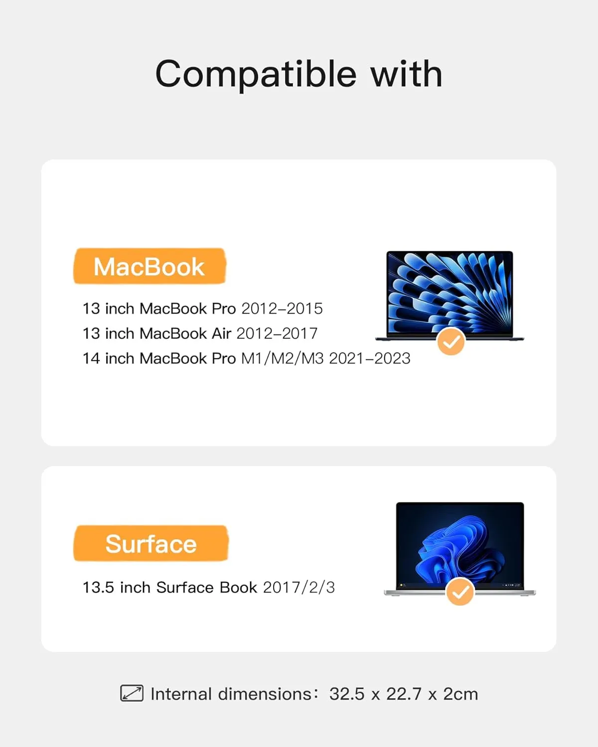 Inateck Laptop Bag with Trolley Strap, Compatible with 14-inch MacBook Pro/Max M4 M3 M2 M1 2021-2024, 13-inch MacBook Pro/Air M2 M1 2010-2022, 13.5-inch Surface Laptop 6/5, Dark Gray