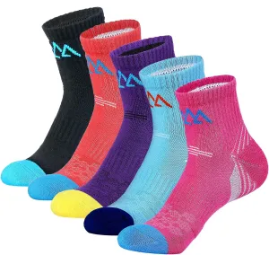 innotree 5 Pack Quarter Ankle Hiking Socks for Women, Wicking Crew Lightweight with Cushion Sock for Outdoor Hiking Walking