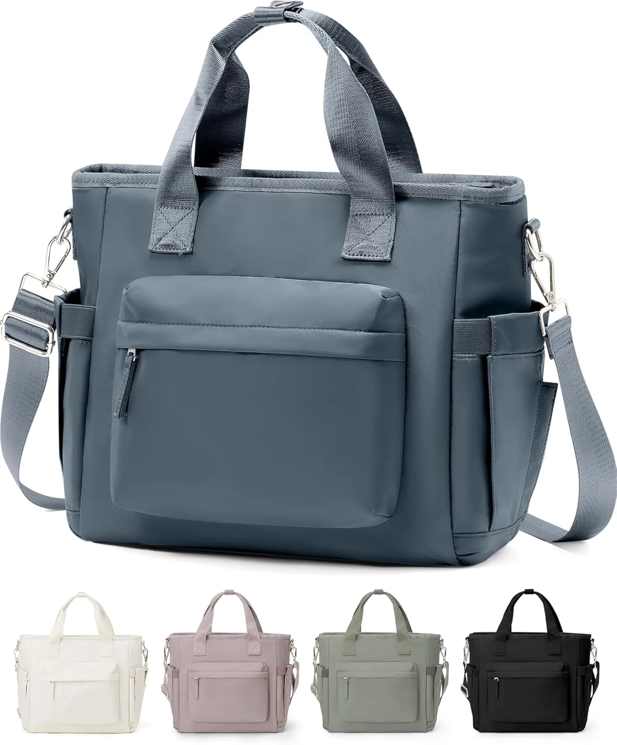 Insulated Lunch Bag Women Large Lunch Tote Bag with Shoulder Strap Adult Lunch Box Bags for Women Men Work Royal Blue Lunch Boxes with Water Bottle Holder