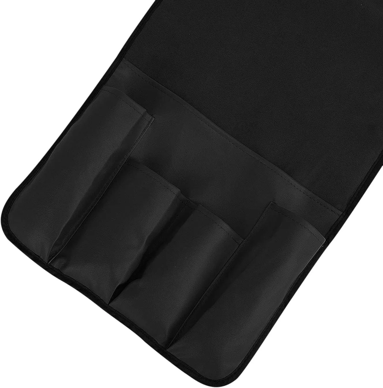 IPENNY No-slip Leather Sofa Couch Remote Control Holder Chair Armrest Caddy Pocket Organizer Storage Bag for Cellphone Tablet Notepad Book Magazines DVD Eyewears Drinker Snacks Holder Pouch